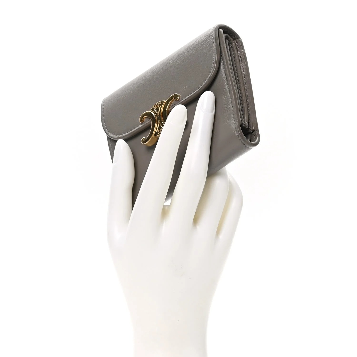 Shiny Smooth Small Triomphe Wallet Pebble 2
