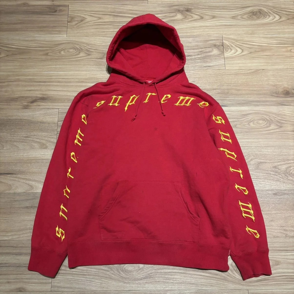Supreme — Supreme Raised Embroidery Hooded Sweatshirt — streetwear — resale