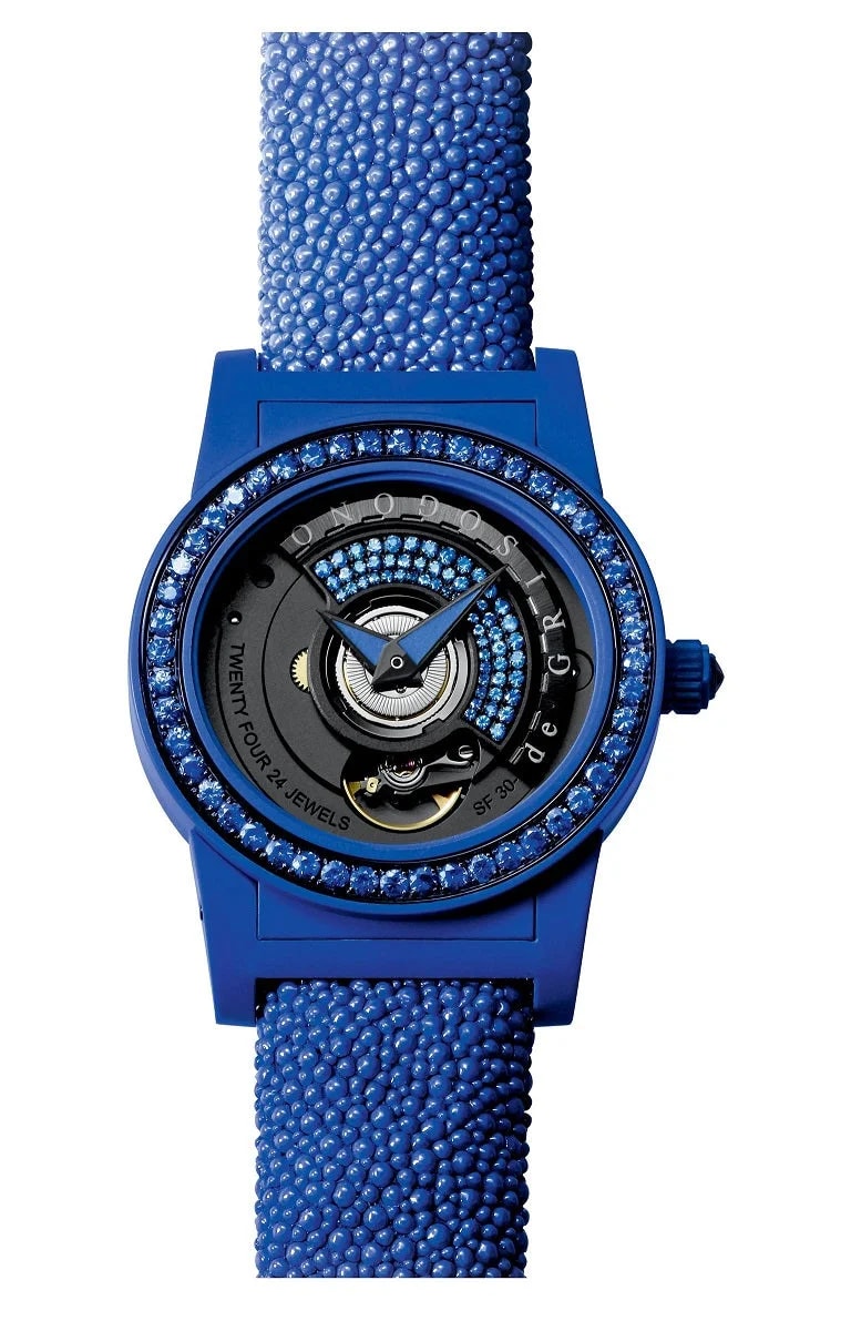 Worldofluxuryus — De Grisogono Tondo By Night PVD Stainless Steel & Blue Composite Fiberglass PLF Lady's — Watch — resale