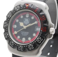 Tag Heuer — [ Exc+5 ] Tag Heuer Formula 1 Professional 374.513 Black/Red Dial Quartz — Watch — resale