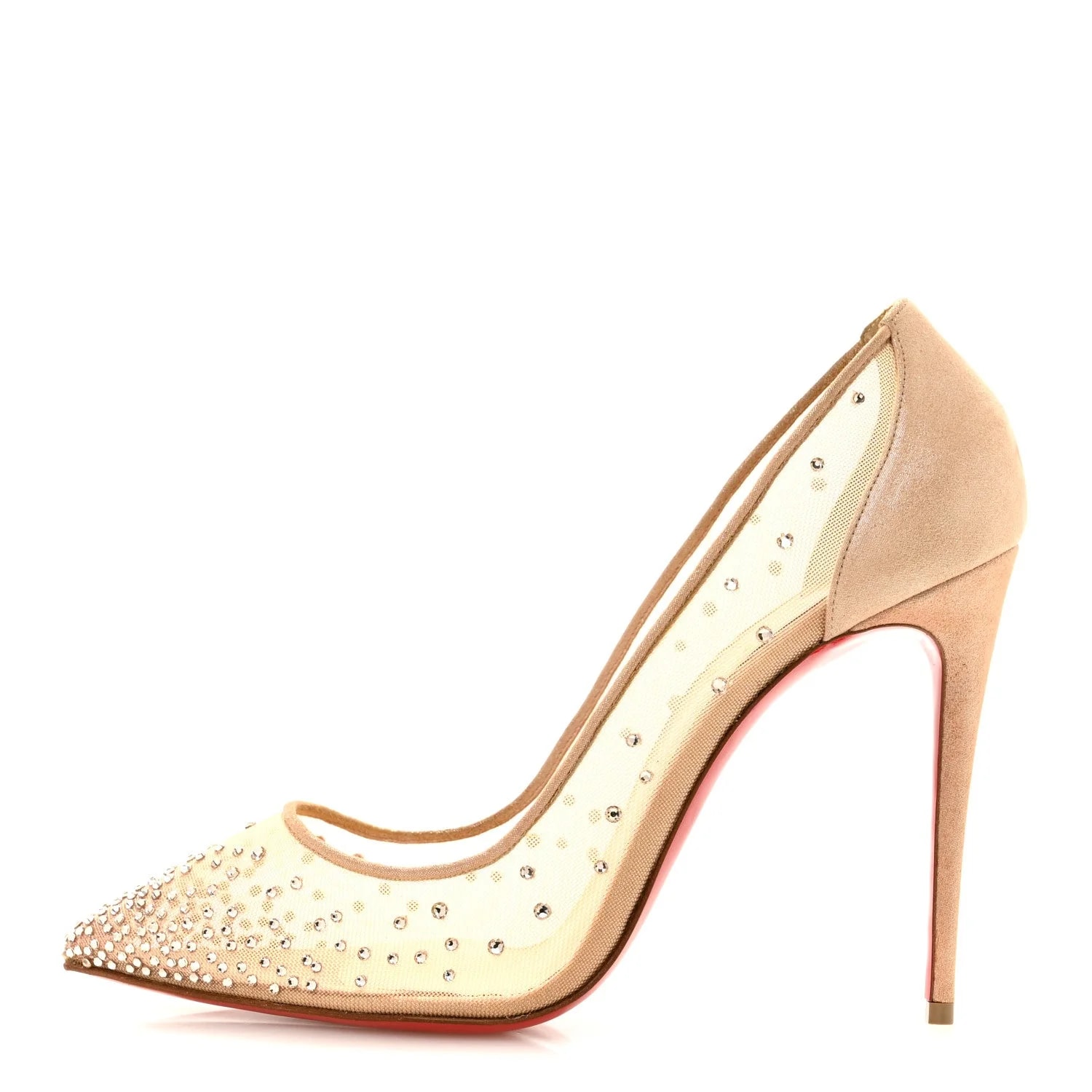 Christian Louboutin — Lame Strass Follies 100 40 Light — Designer Shoe — resale