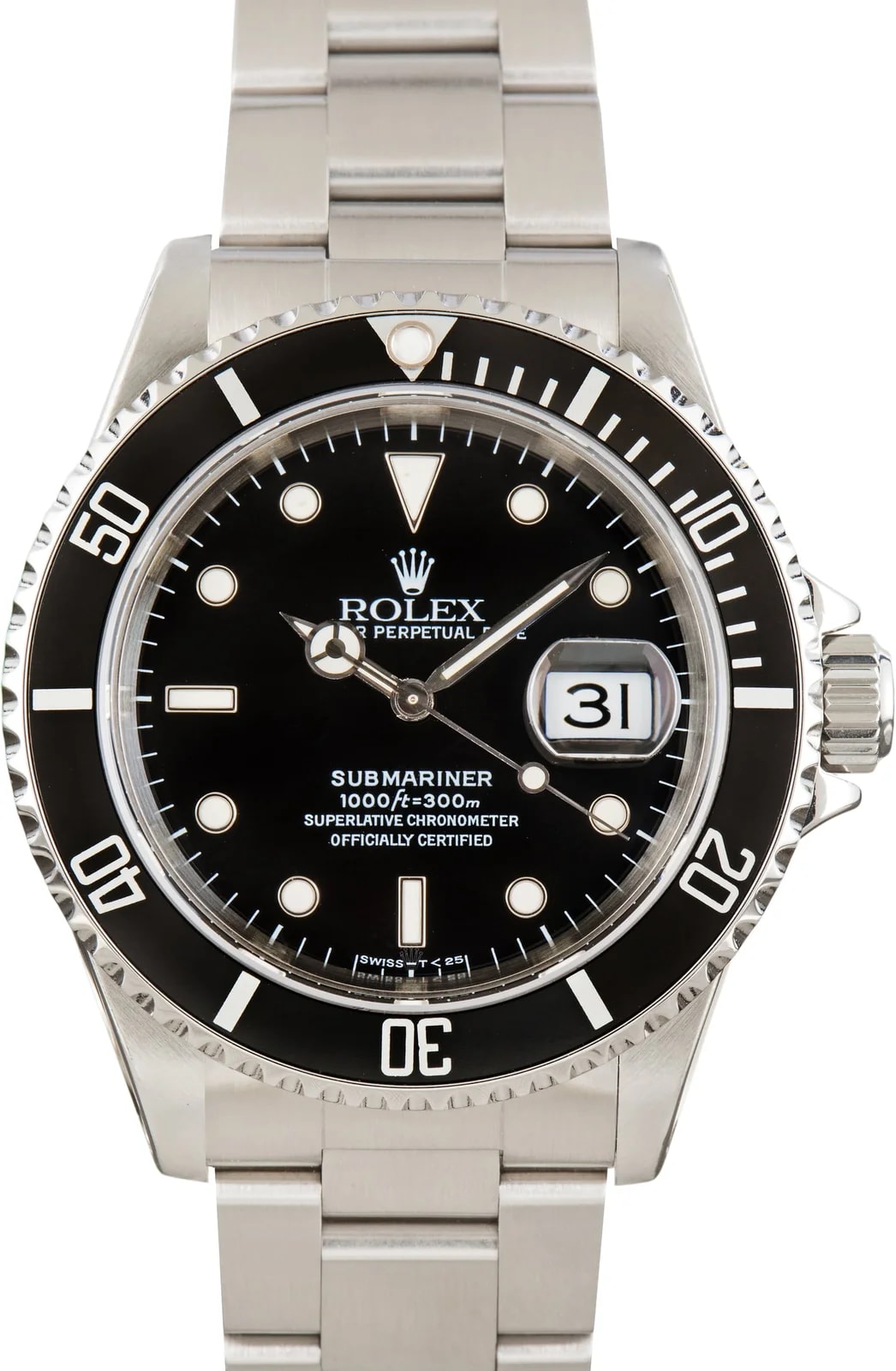 Steel Oyster Rolex Submariner Black Dial Ref 16610 2