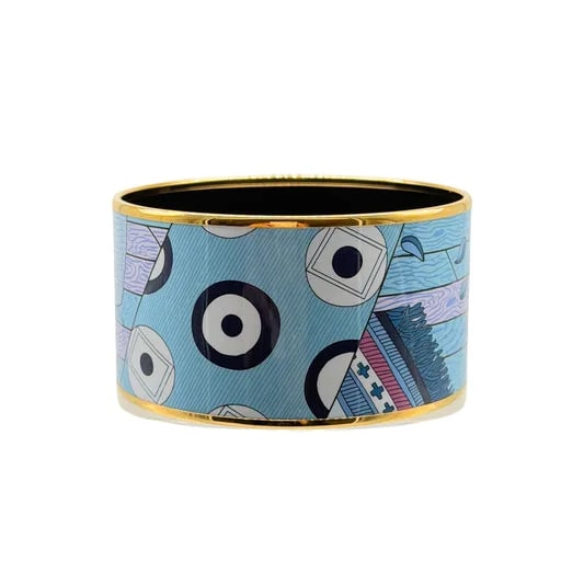 Hermés Wide Enamel Bangle Bracelet — Jewelry — resale