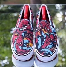 VANS — Vans Classic Slip on Marvel Spiderman ’s Size 10 Custom VN0A38F79H7 — Sneaker — resale