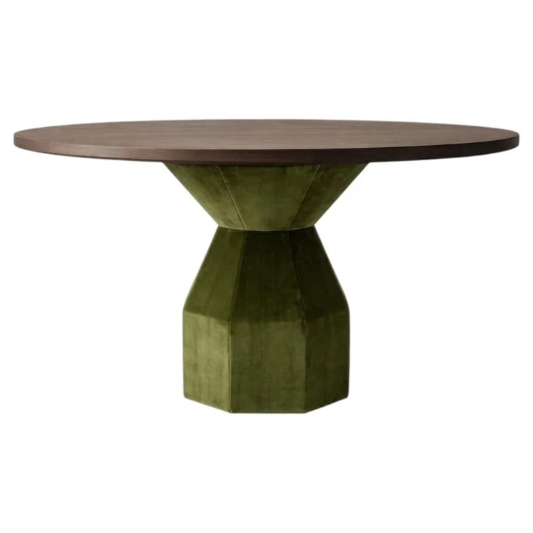 Mondo Design Studio — Rotunda Dining Featuring Upholstered Pedestal Base — Furniture — resale