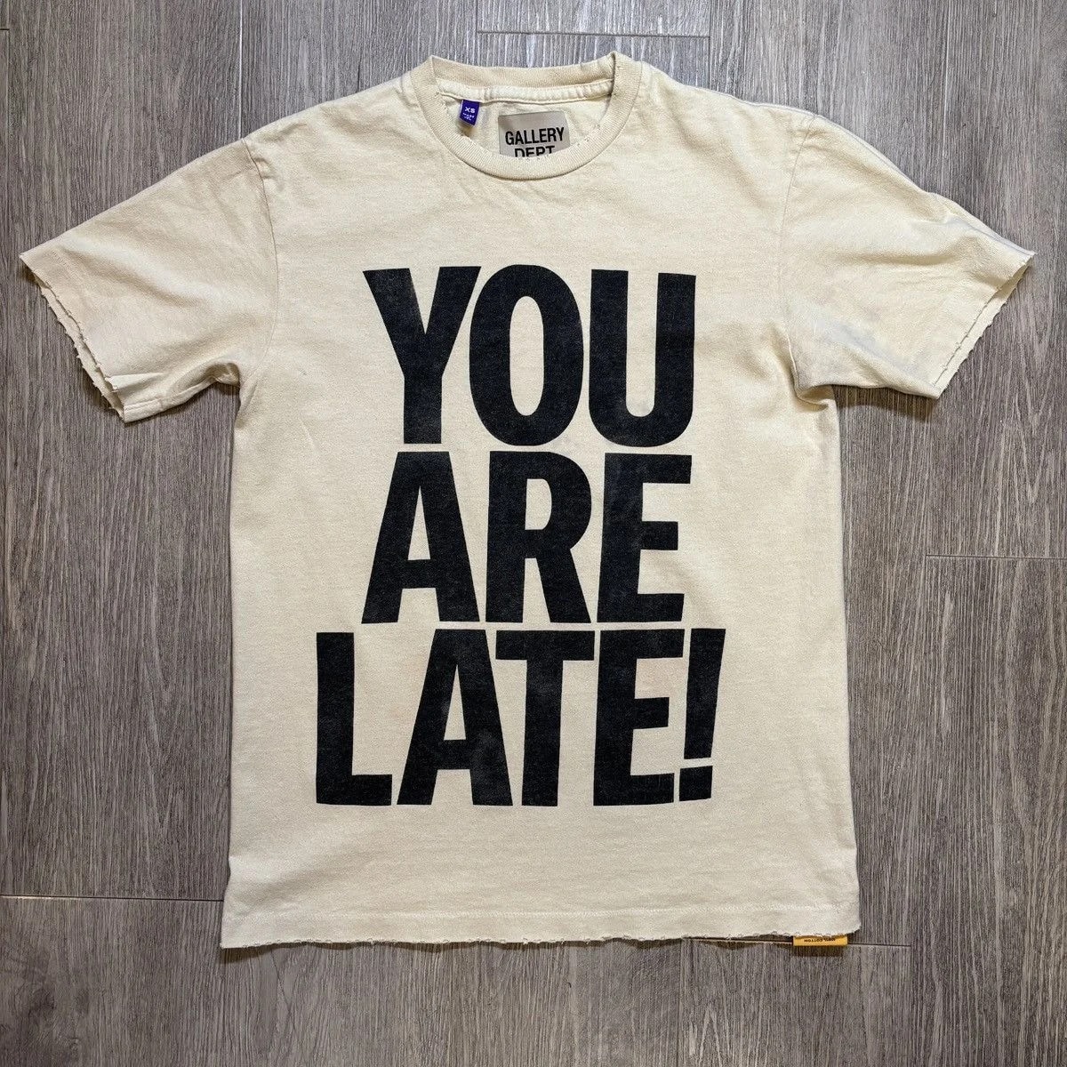 Gallery Dept — Gallery Dept. You Are Late Distressed T-Shirt — streetwear — resale
