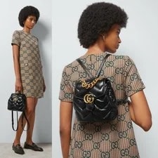 Gucci 777253 GG Marmont Logo Backpack $3,500 2