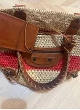 Balenciaga Basket Straw Excellent From Japan 3