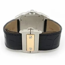Cartier Santos 100 LM Overhauled W20077X7 Yellow Gold Stainless Steel #TSW100 3