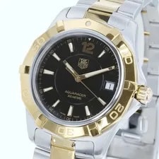 TAG Heuer Aquaracer Date 300M WAF1123.BB0807 Stainless Silver Gold Bl 3