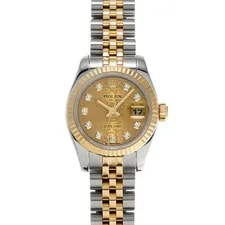 Rolex — Rolex Datejust 179173G Champagne Computer / Diamond Dial Stainless Steel #W1150 — Watch — resale