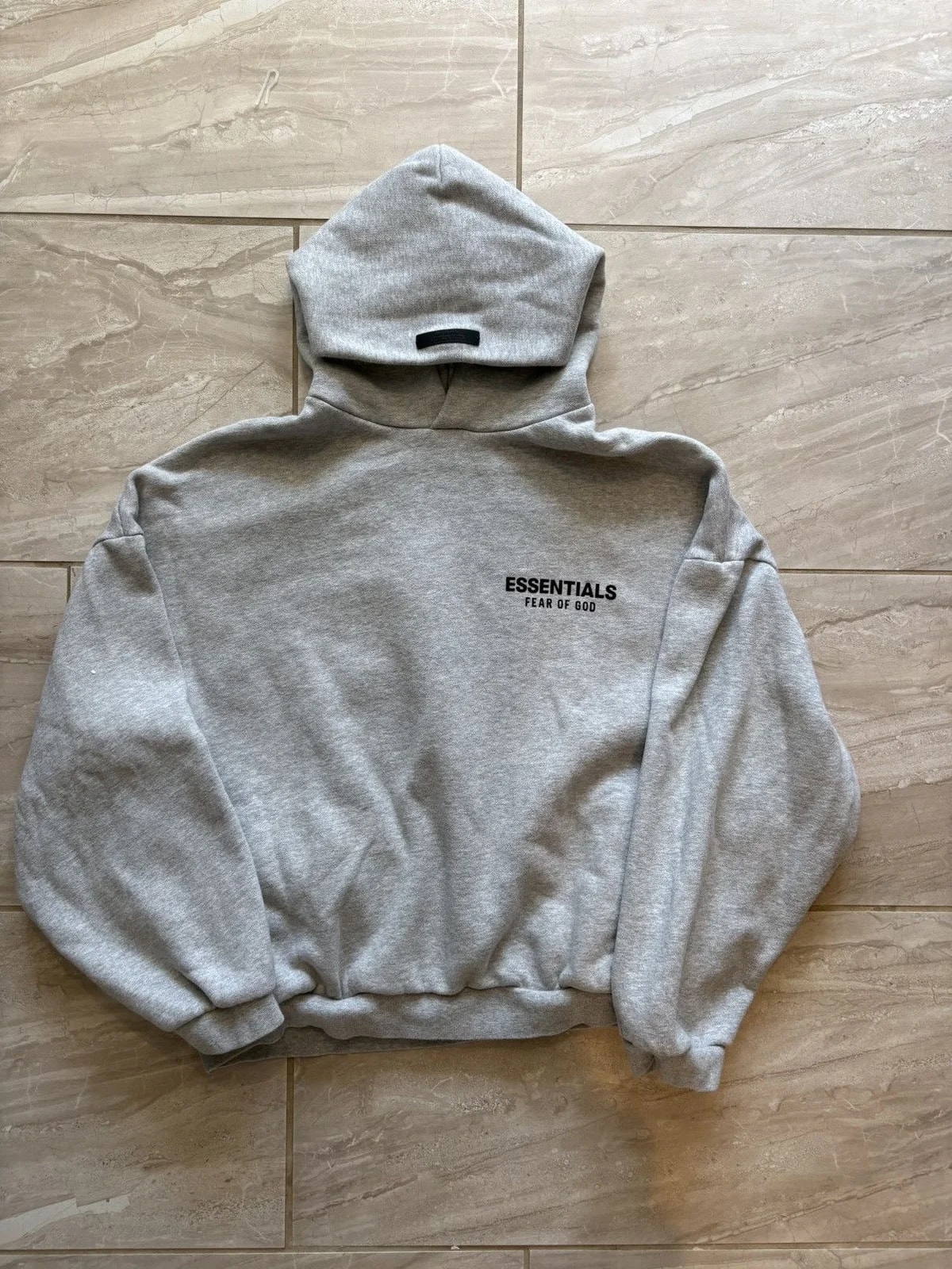 Fear of God Essentials — Fear of God Essentials Hoodie – Heather – — streetwear — resale
