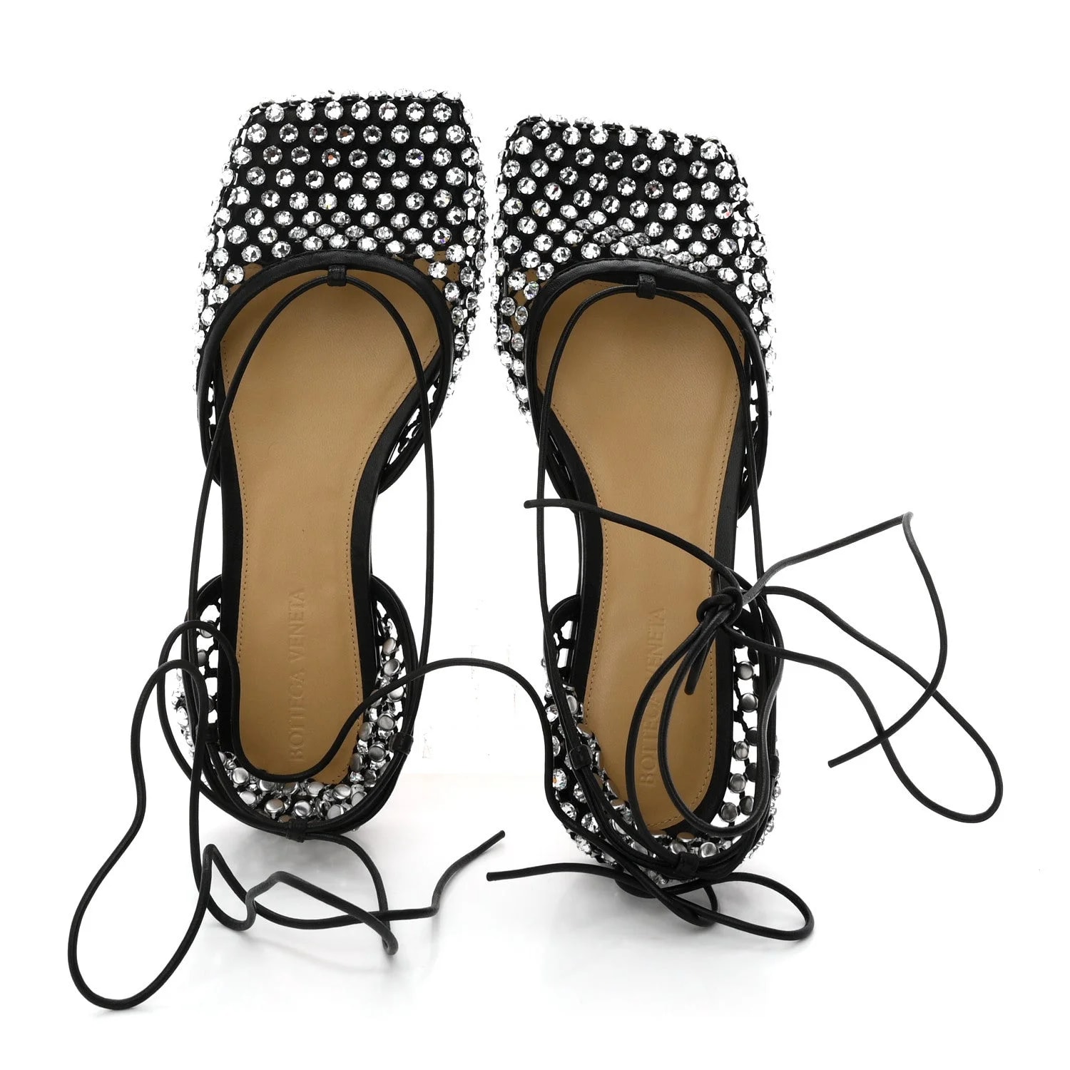 Embellished Sparkle Stretch Ankle Tie 38 2