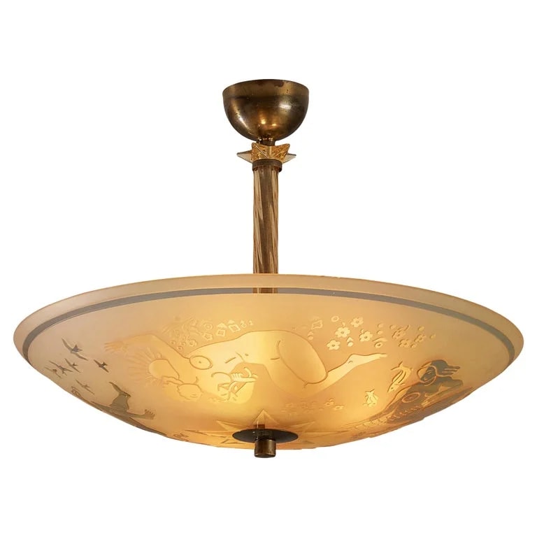 Edward Hald, Orrefors — Edward Hald for Orrefors in and — lighting — resale