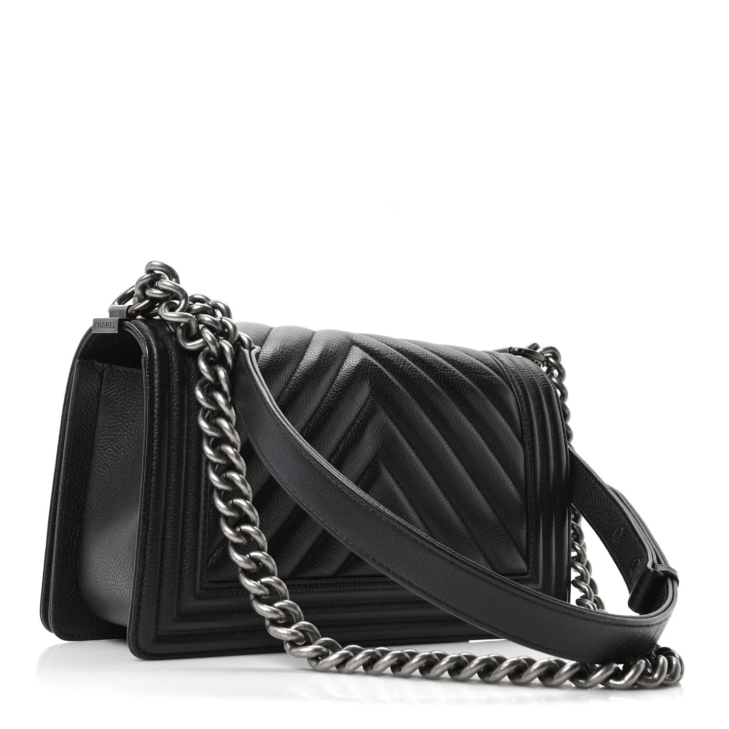 Chevron Quilted Medium Boy Flap 3