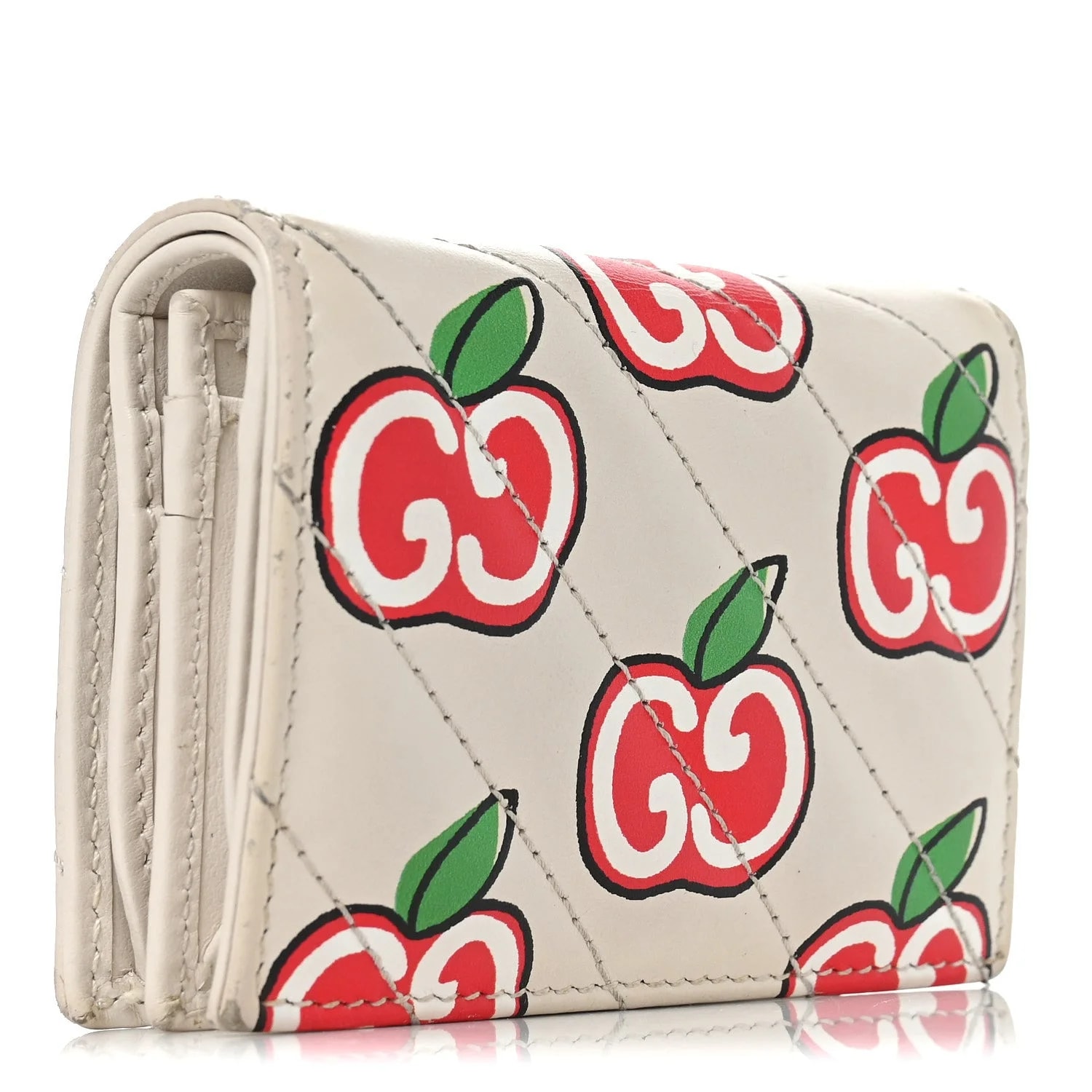 Matelasse Diagonal GG Apple GG Marmont Card Case Wallet 3