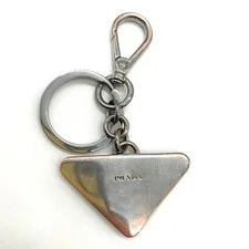 Prada Keychain 2PP080 Metal Triangle Keyring 9cm 2