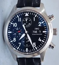 IWC — IWC Pilot Chronograph IW371701 Fliegeruhr 42mm Steel Automatic Black Dial — Watch — resale