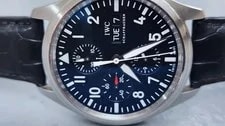 IWC Pilot Chronograph IW371701 Fliegeruhr 42mm Steel Automatic Black Dial 2
