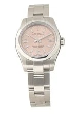 Rolex — Rolex Stainless Steel Pink 3-6-9 Oyster Perpetual 176200 26mm — Watch — resale