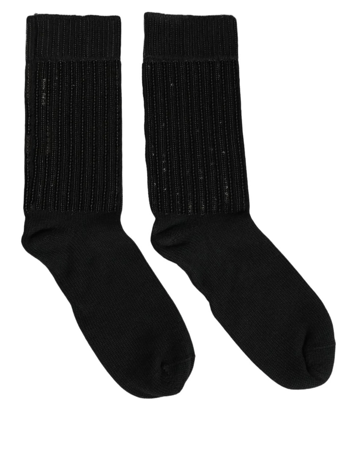 Dolce & Gabbana Sequin Mid Calf Accessory Socks 2