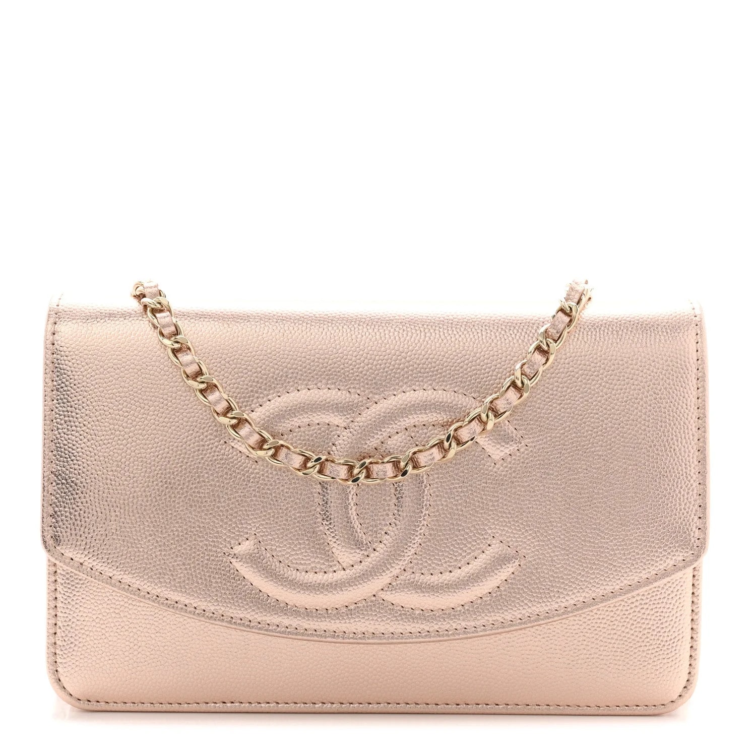 Chanel — Metallic Timeless CC Wallet on Chain WOC — Handbag — resale