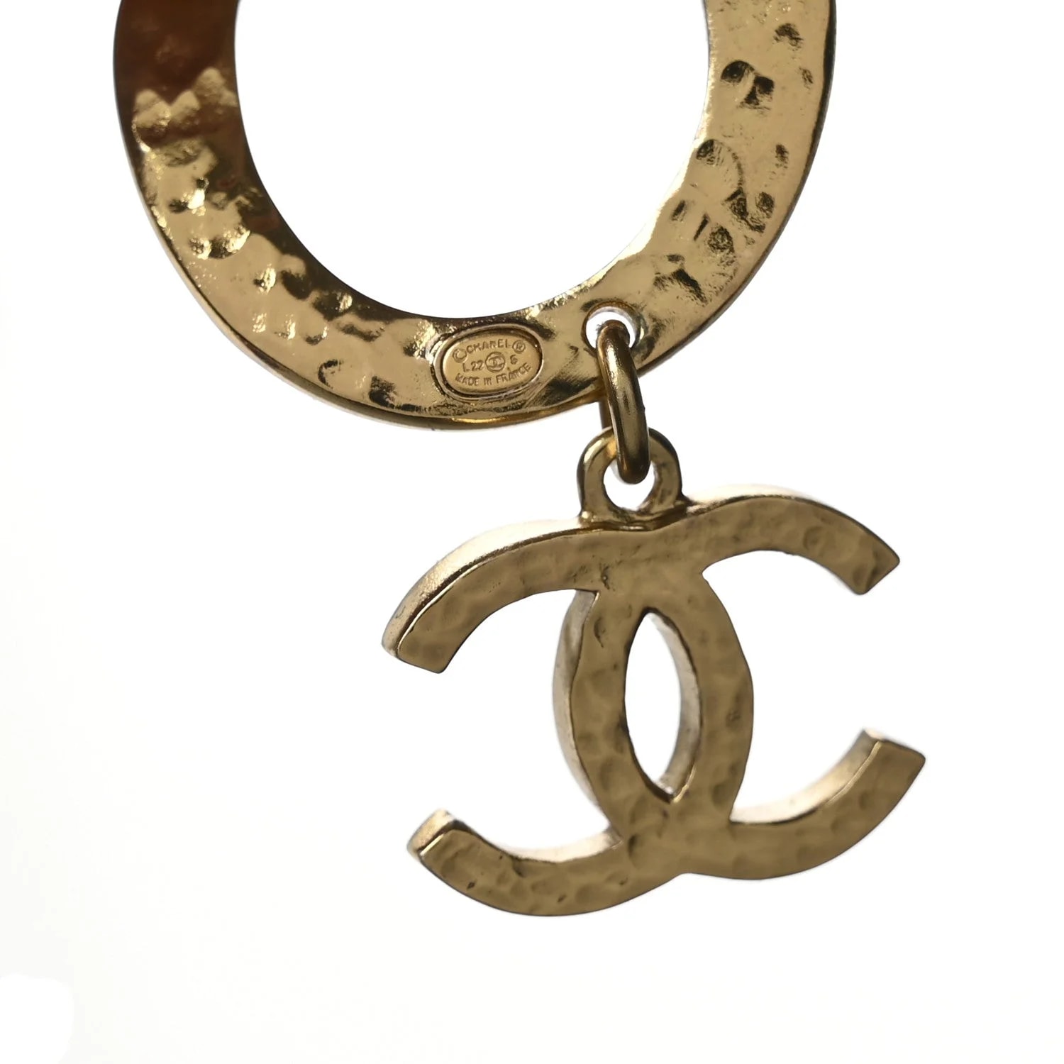 Metal Textured Hoop Drop CC 4