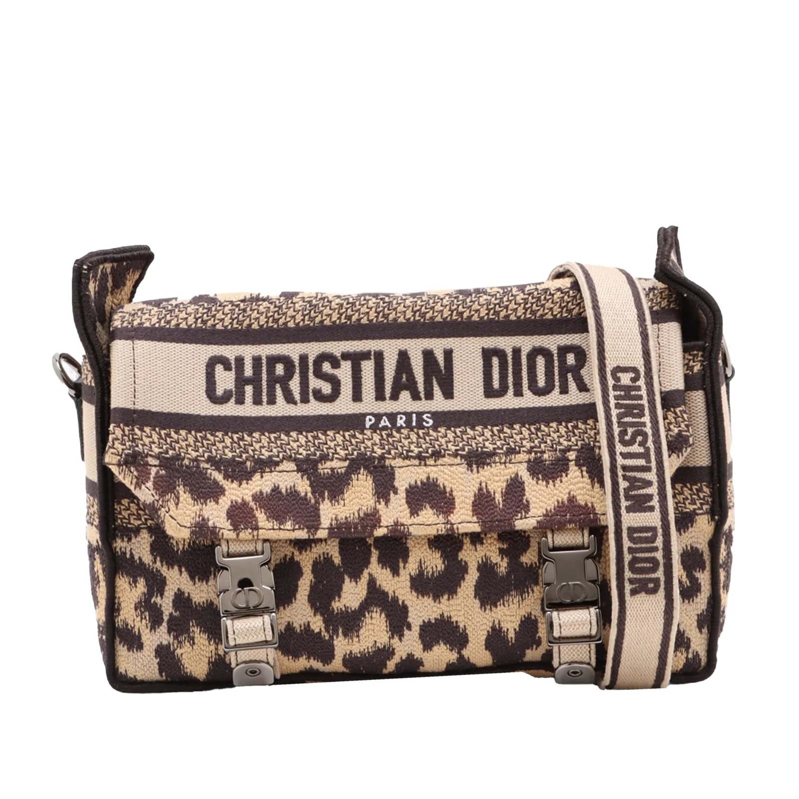 Dior — Mizza Small Embroidered Leopard DiorCamp Messenger — Handbag — resale