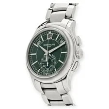 Patek Philippe Green Sunburst Dial Stainless Steel Multi-Dial Date 2