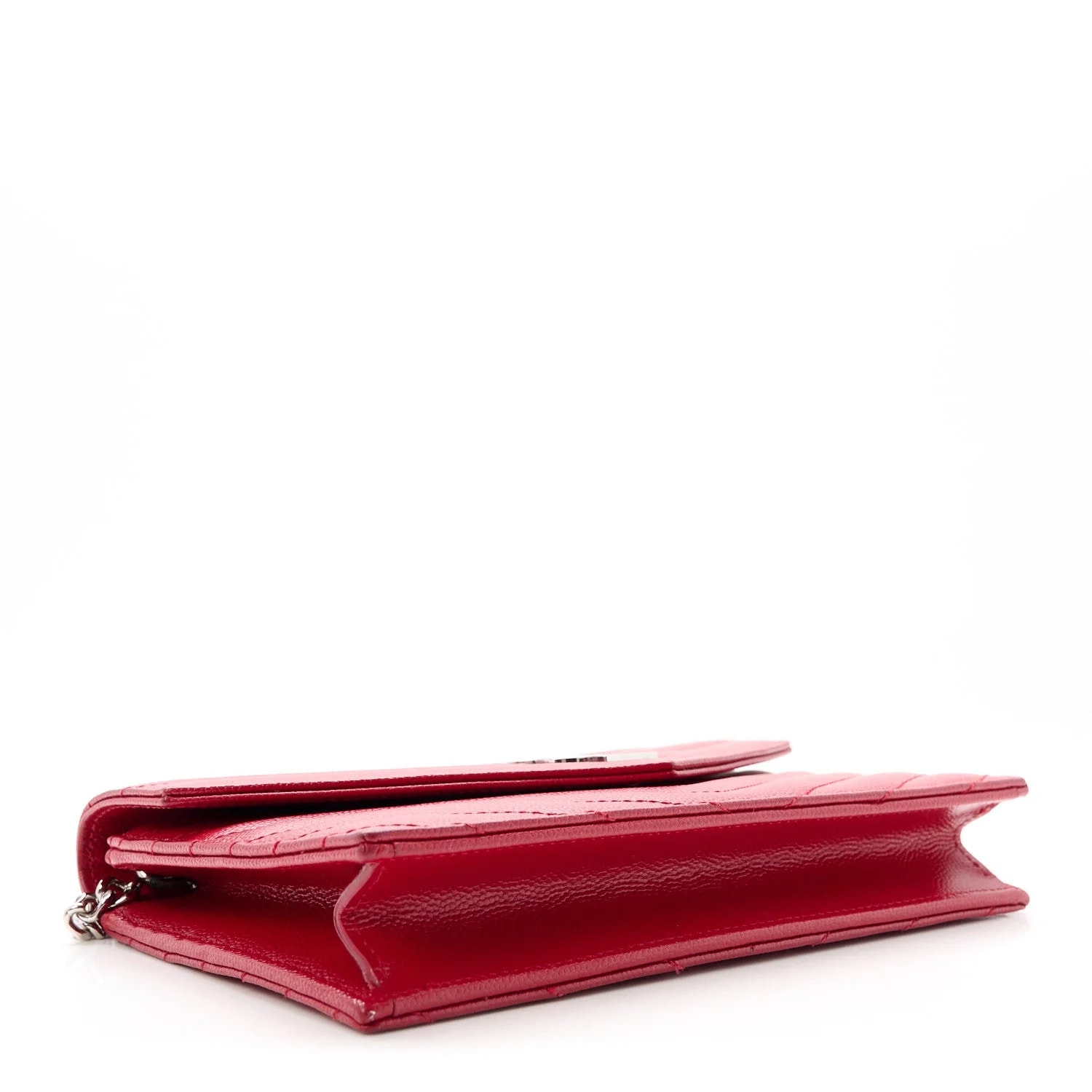 Grain de Poudre Chevron Envelope Chain Wallet New 4