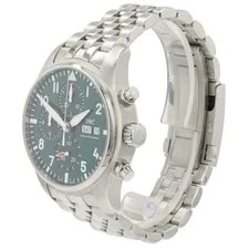 IWC Pilot Chronograph Green Dial Stainless Steel 41mm Automatic ’s IW388104 3
