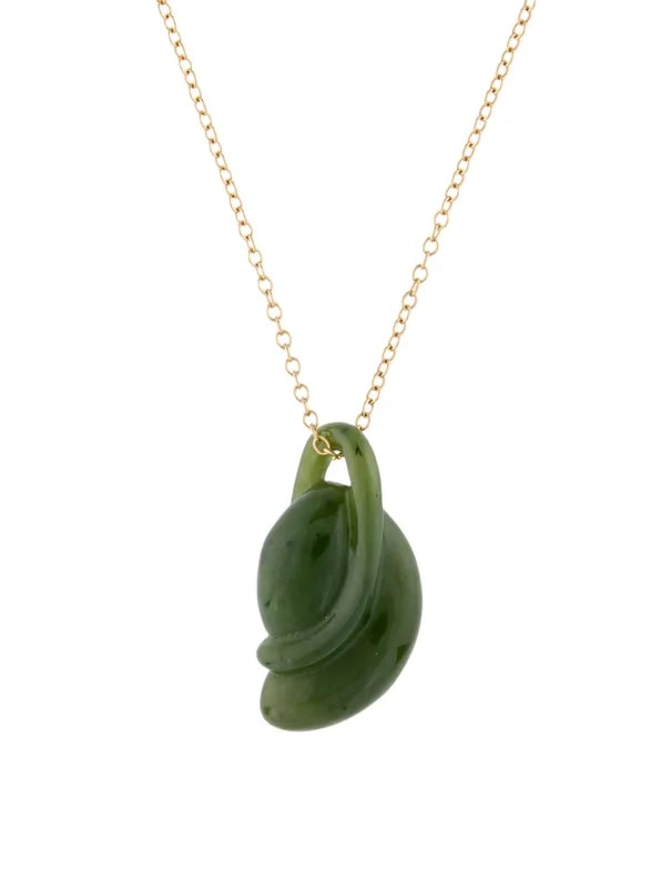 Tiffany & Co. — 18K Nephrite Leaf — Jewelry — resale