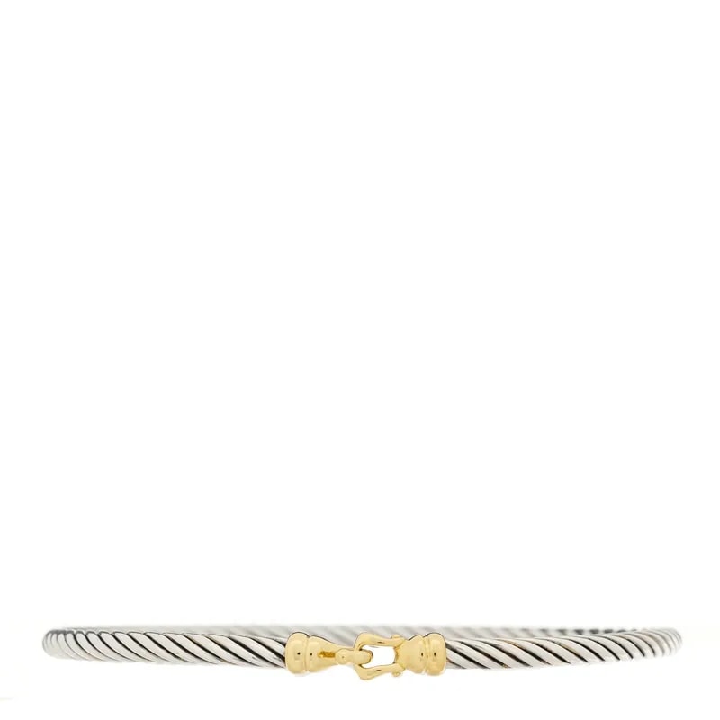 David Yurman — 18K Yellow Gold 3mm Cable Buckle Bracelet — Jewelry — resale