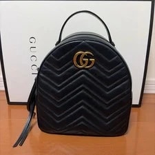 Gucci — Gucci GG Marmont Mini Backpack G Logo — Handbag — resale