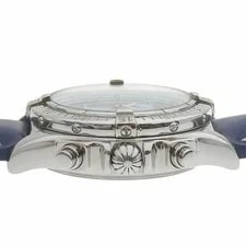 Breitling Chronocockpit A13358 Light Blue Dial SS Stainless Steel Leather 103.4g 2