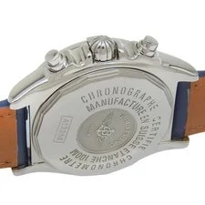Breitling Chronocockpit A13358 Light Blue Dial SS Stainless Steel Leather 103.4g 4