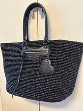 Balenciaga — Balenciaga le Cagole Panier Basket Straw Woven Medium F/S — Handbag — resale