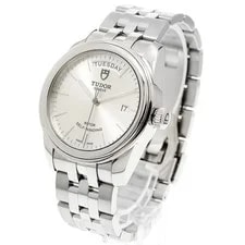 Auth Tudor Glamour 56000 Date Day White Dial Automatic 3