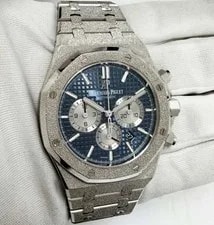 Audemars Piguet — Audemars Piguet Royal Oak 26331BC 41MM Blue Dial Frosted White Gold Box Papers — Watch — resale