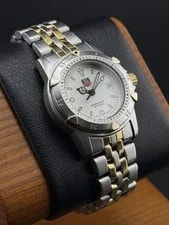 TAG Heuer Professional 955.708G-2 Goldtone & S/S Quartz , New Battery! 3