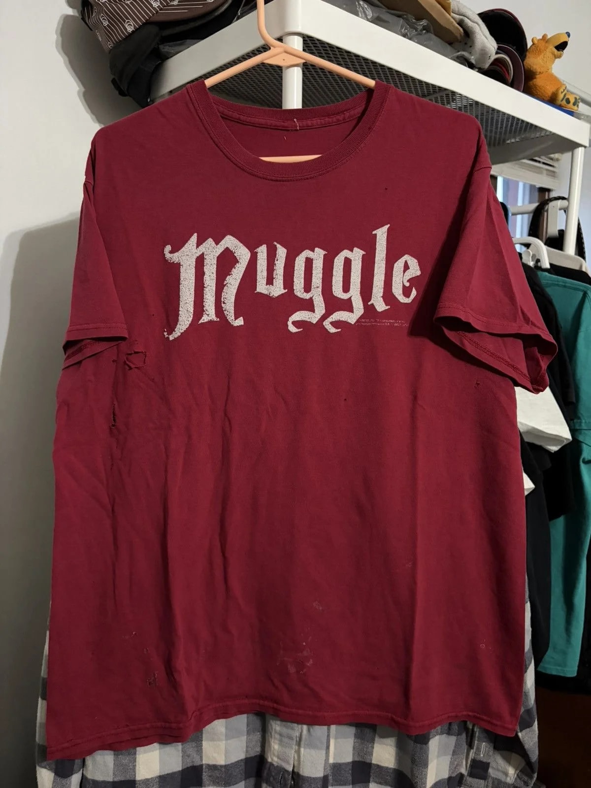 Harry Potter Officially Licensed “Muggle” Thrashed Tee — streetwear — resale