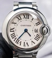 Cartier — Cartier Ballon Bleu 28 Mm Silver Dial Steel Bracelet eBay Live W69010Z4 — Watch — resale