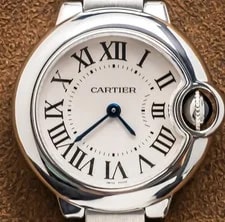 Cartier Ballon Bleu 28 Mm Silver Dial Steel Bracelet eBay Live W69010Z4 4