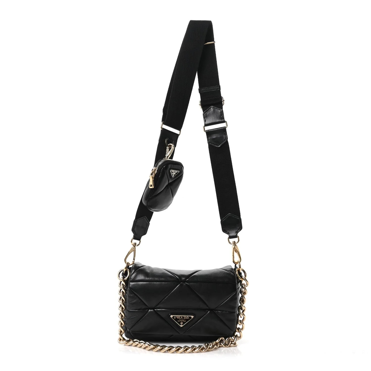 Prada — Triangle Patchwork System Flap — Handbag — resale