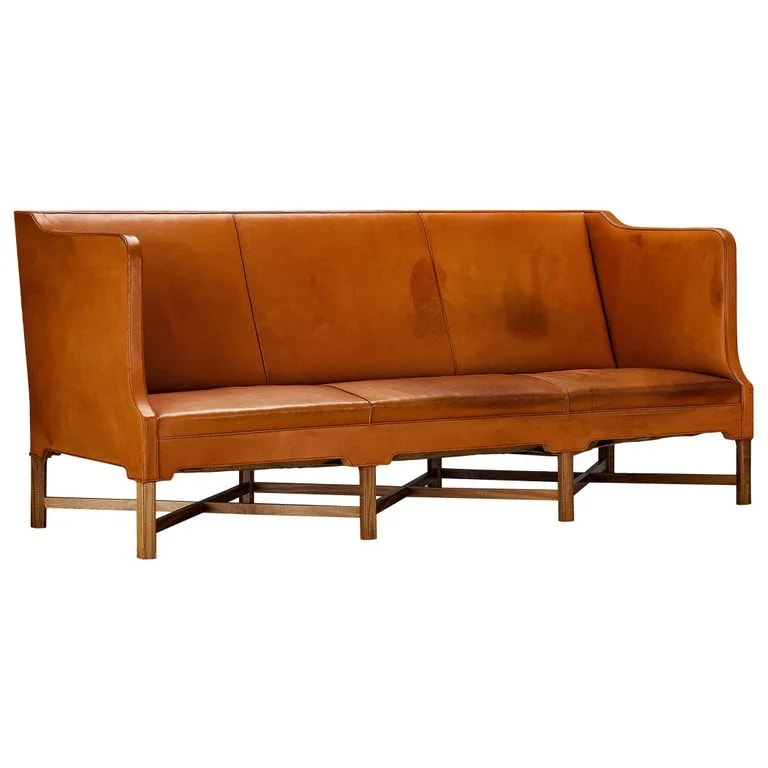 Kaare Klint, Rud Rasmussen — Kaare Klint for Rud. Rasmussen Model 4118 in Leather and Mahogany — Furniture — resale