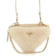 Prada — Prada Triangle Mini Fur/ 1Nr015 2Way Guarante — Handbag — resale