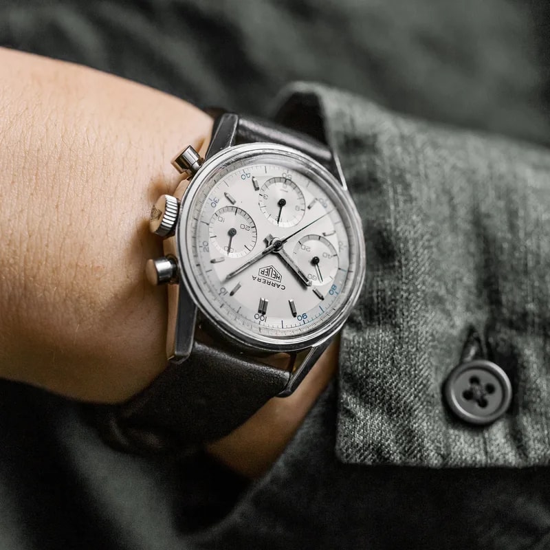 1960s Heuer Carrera '12' Ref. 2447D With Blue Decimal Scale 3