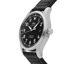 IWC Pilot's Mark Xviii Steel Auto 40mm Black Dial Strap IW3270-09 2