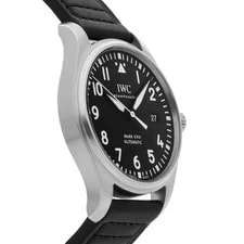 IWC Pilot's Mark Xviii Steel Auto 40mm Black Dial Strap IW3270-09 3