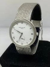 Patek Philippe Calatrava White Gold White Dial Bracelet 3919 3